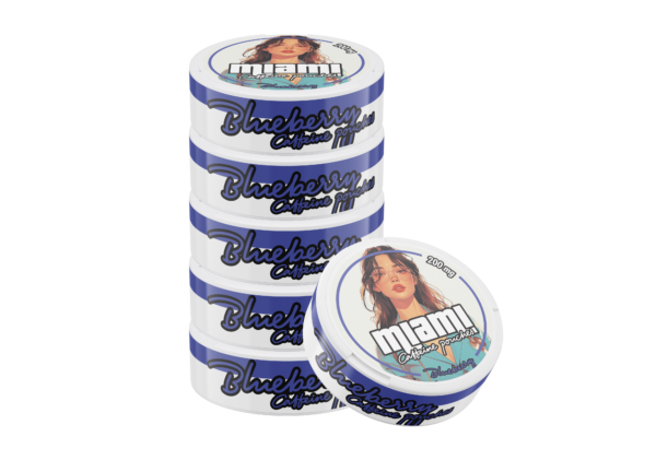 Miami Blueberry skonio kofeino pagalvėlės 200mg x10